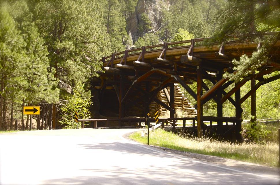Free Stock Photo of Pigtail Bridge of the Black Hills Wood Bridge