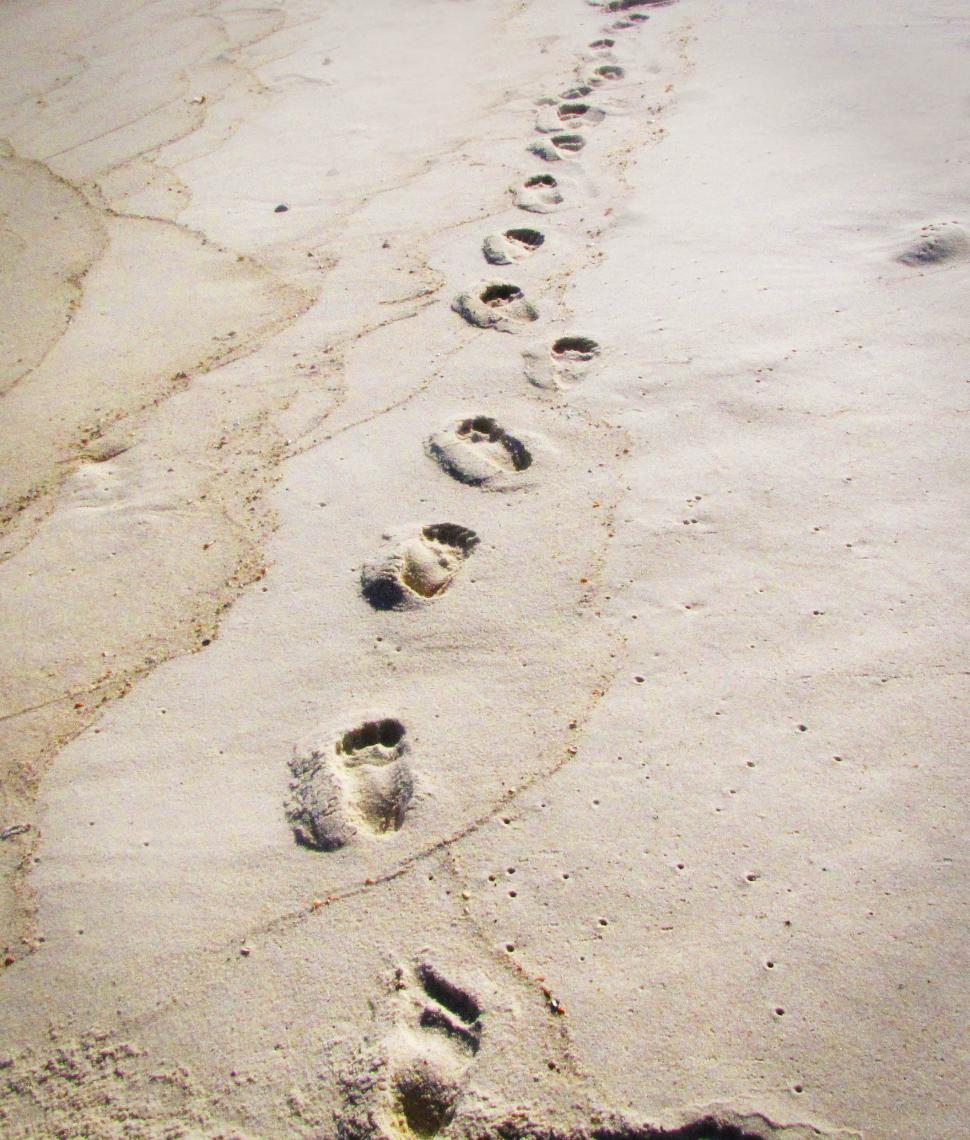 footprints in the sand printable