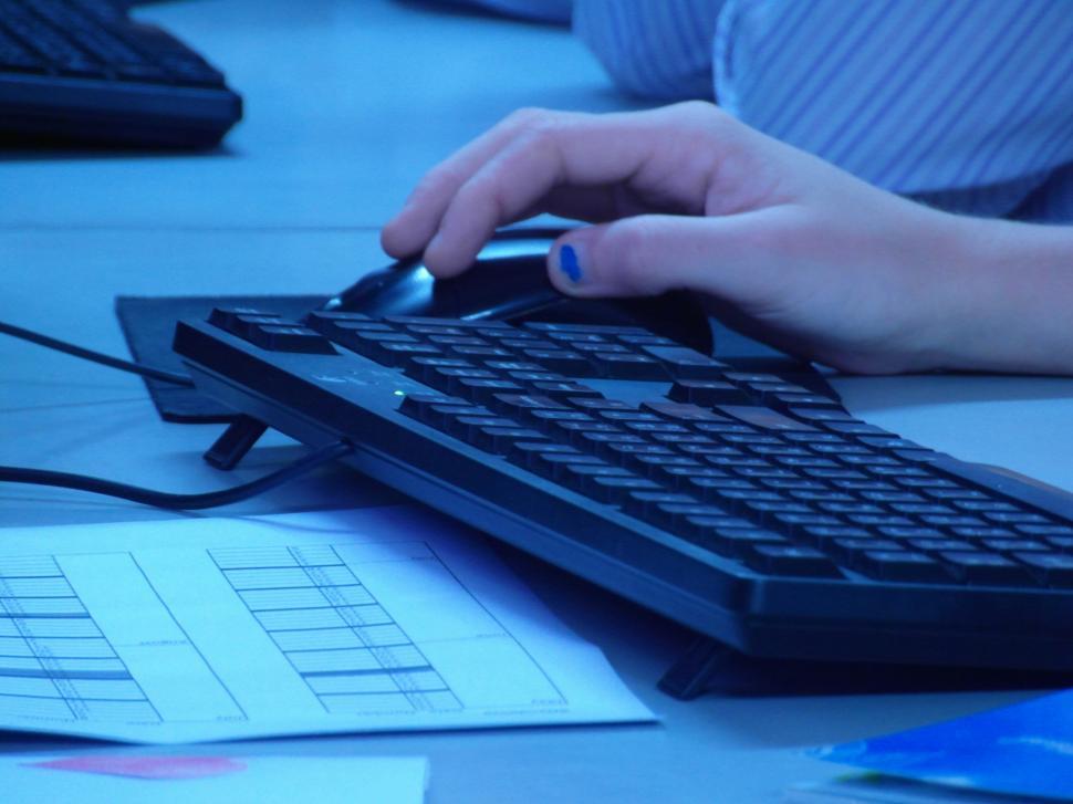 Free Stock Photo of Hand on Computer Mouse Download Free Images and