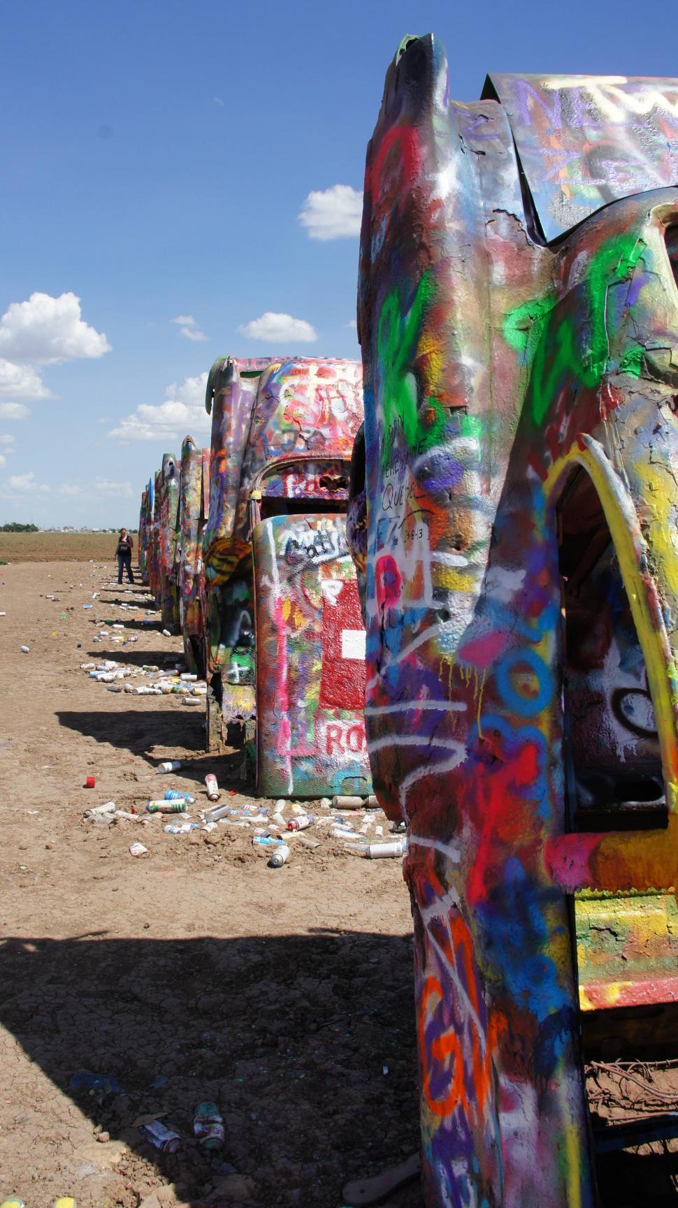 Spray Painted Cadillac Ranch