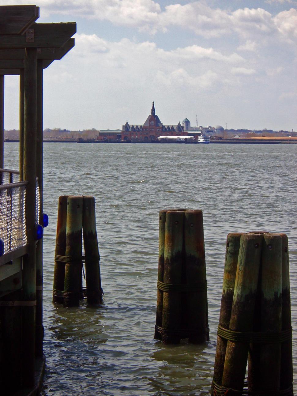 Free Image of Ellis Island and New Jersey View  