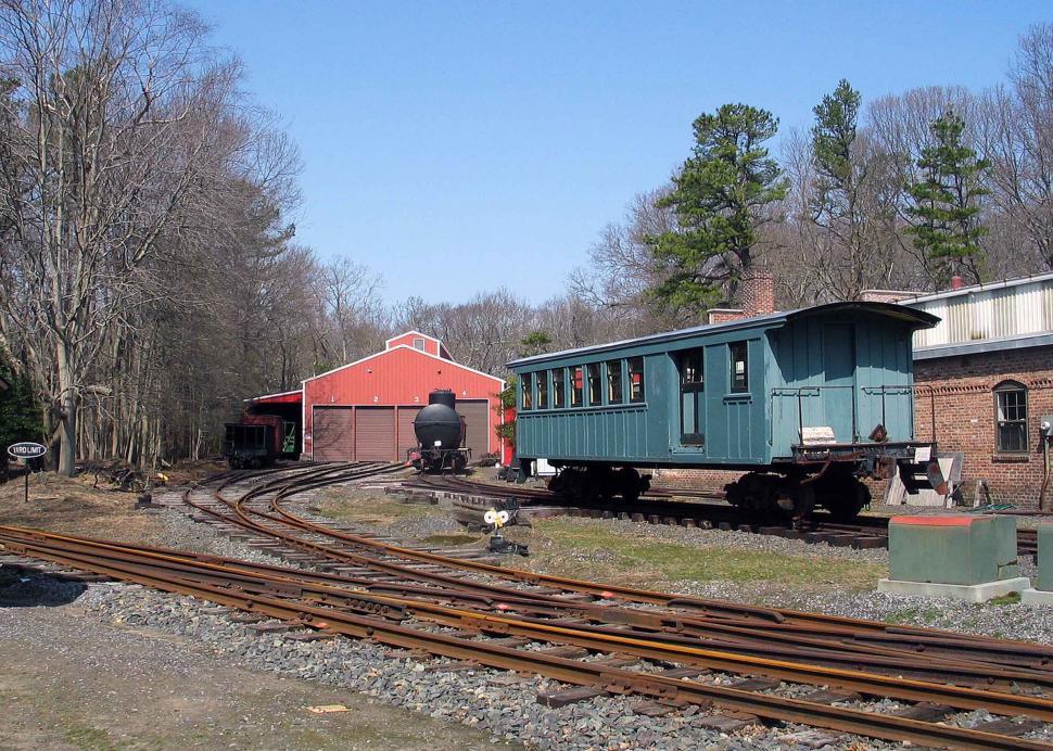 Train cars at Allaire Park, NJ