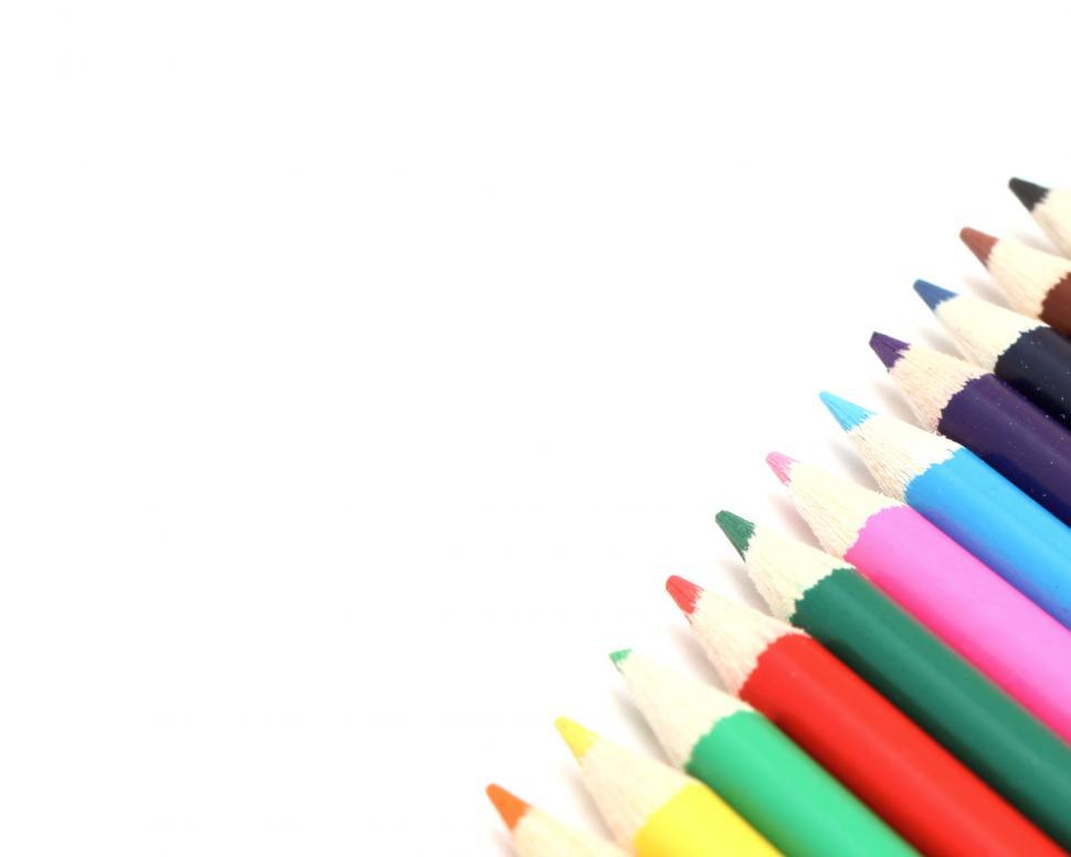 Free Image of Close-up of colored pencils 