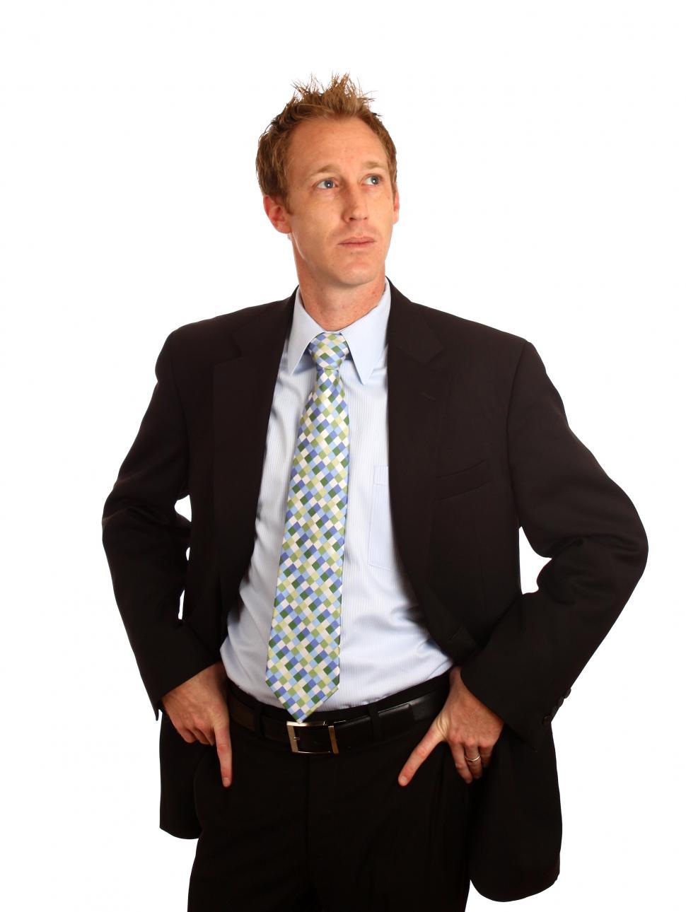 Free Image of A young businessman in a suit isolated on a white background 