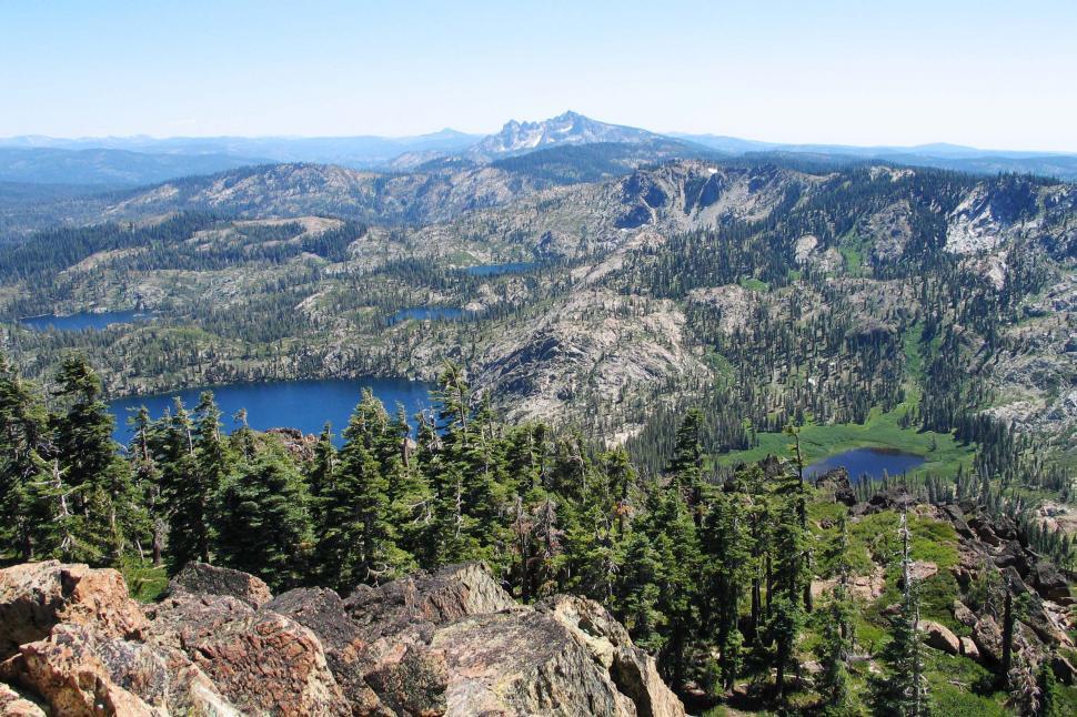 Free Image of Majestic Mountain Range and Distant Lake 