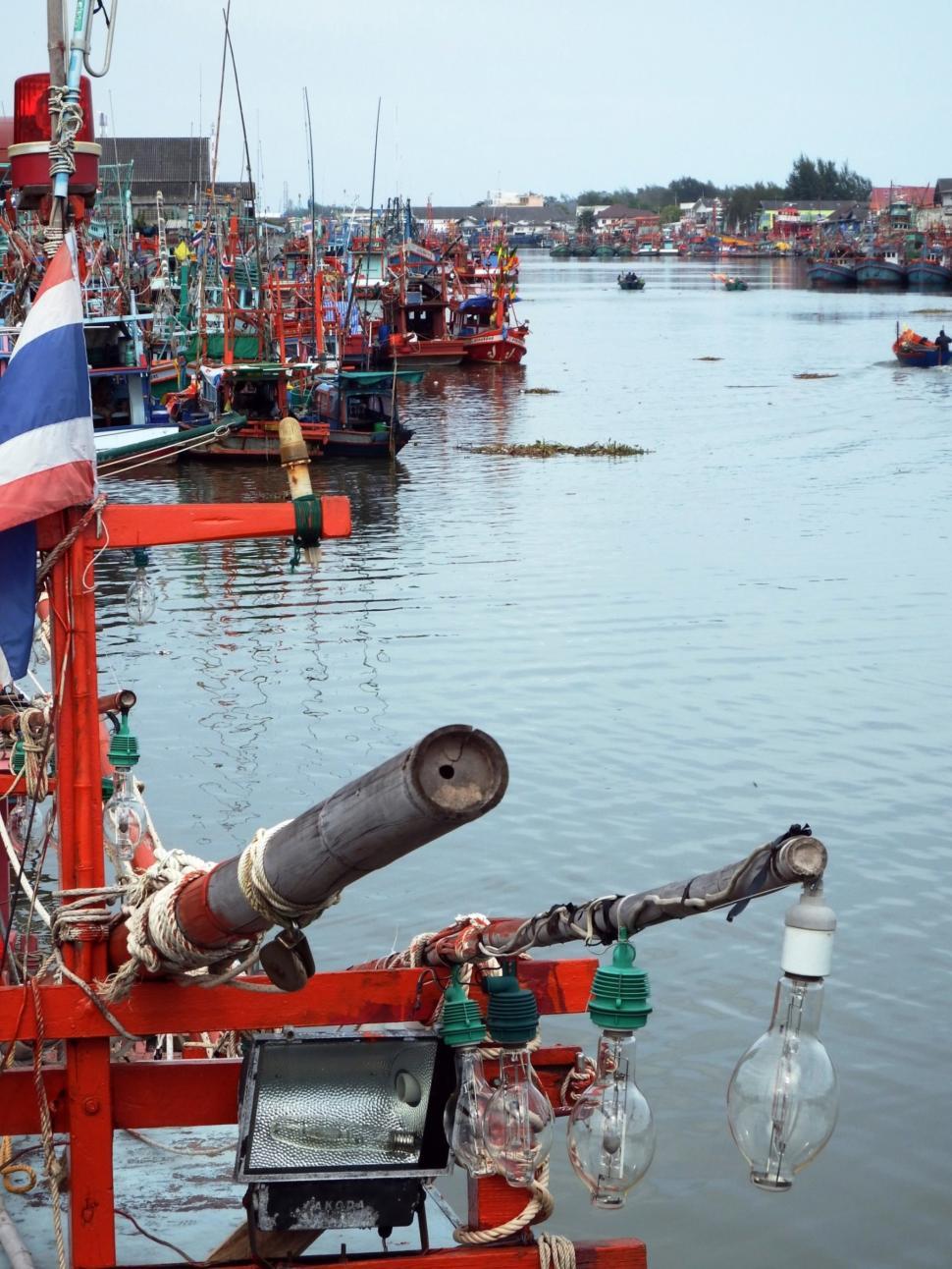 Free Image of Traditional Thai Fishing Boats 