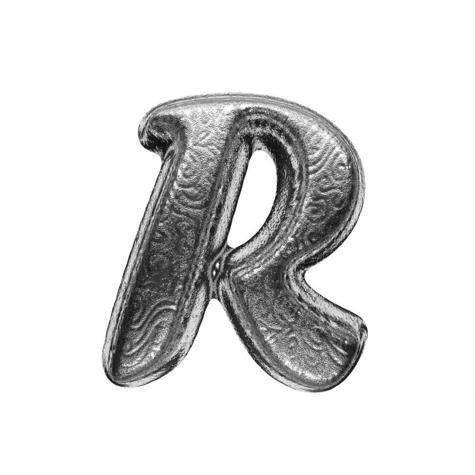 Free Image of isolated silver letter 