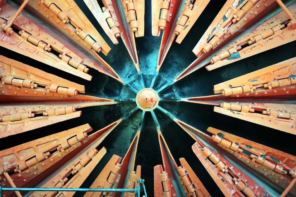 Free Image of Inside View of Wooden Structure 