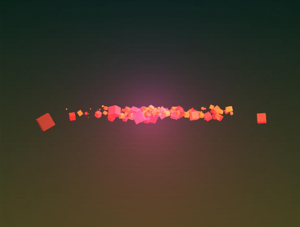 Free Image of Flying cubes 