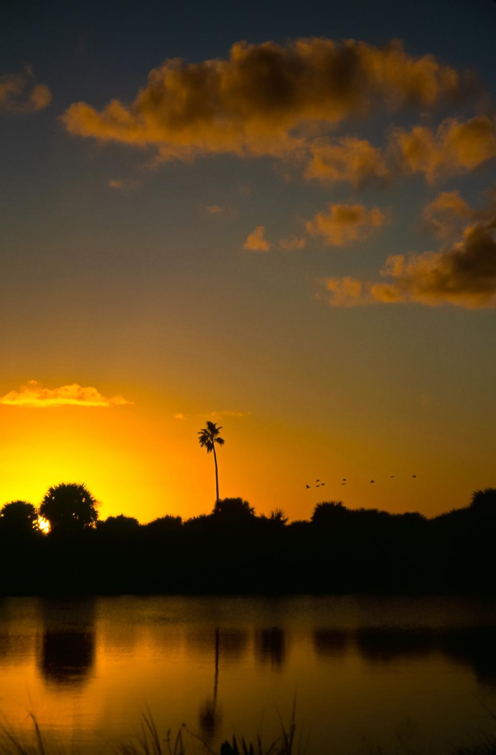 Free Image of Sunset Over the Lake 