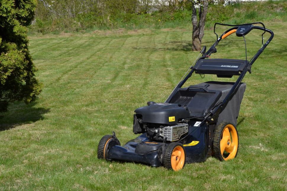 Free Image of Mower on the lawn 