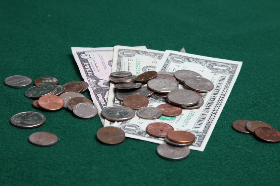 Close-up of Coins on Table · Free Stock Photo