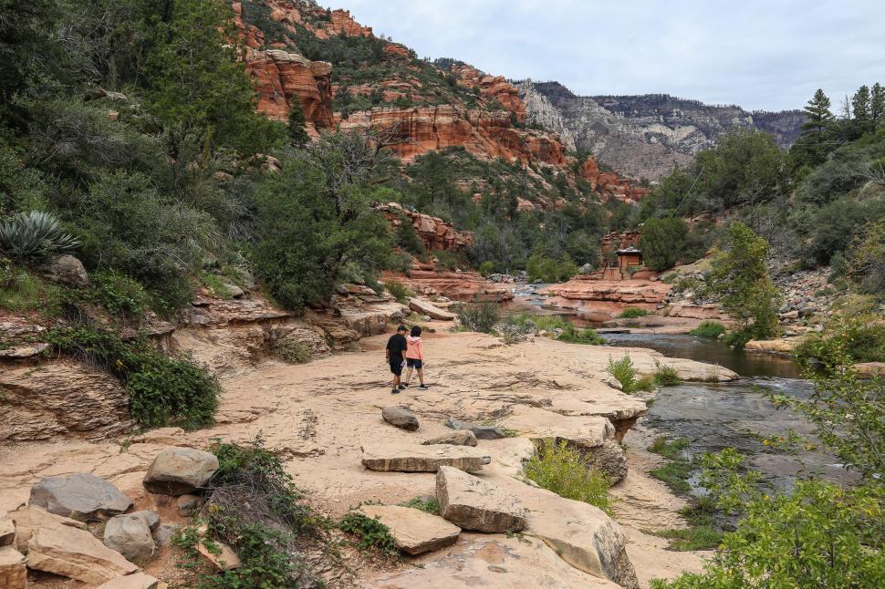 Free Image of People at Slide Rock 