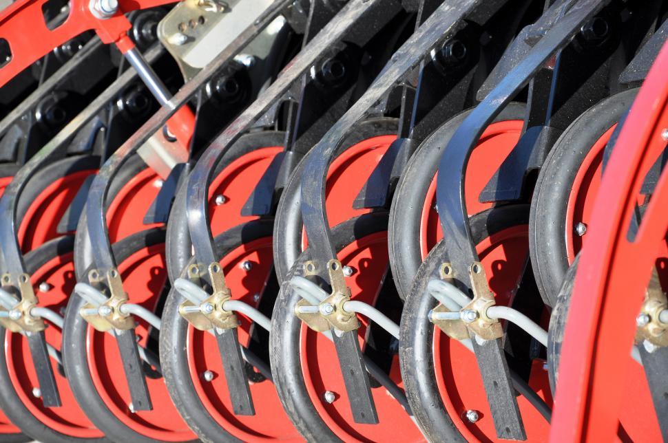 Detail of seeding equipment