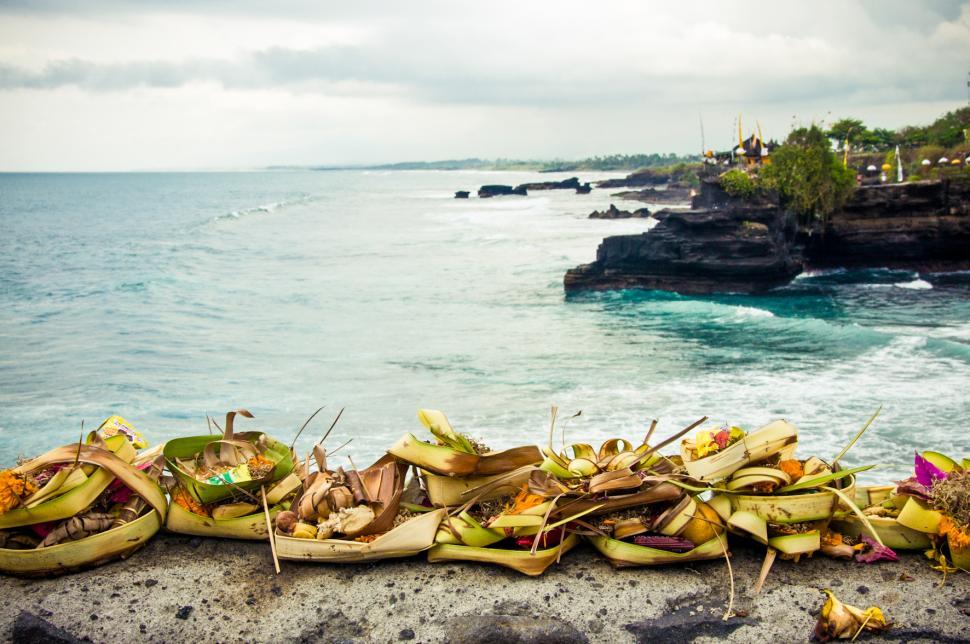 Free Image of Tanah Lot Temple on Sea in Bali Island 