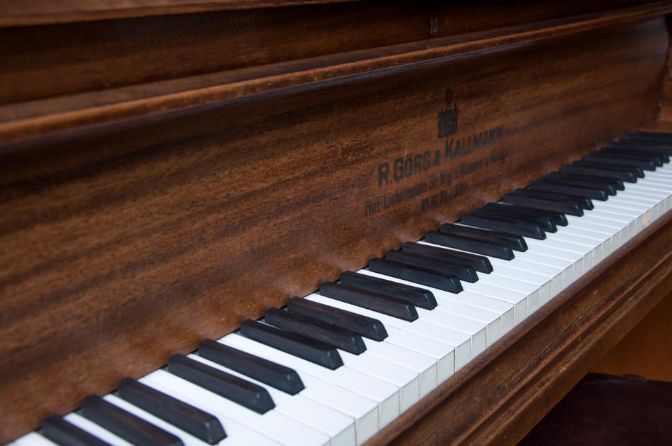 antique grand piano keys