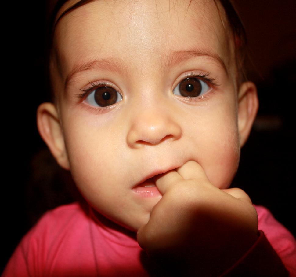 Free Image of baby sucking fingers 