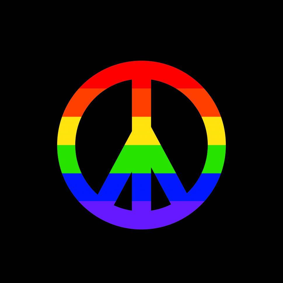 rainbow peace signs