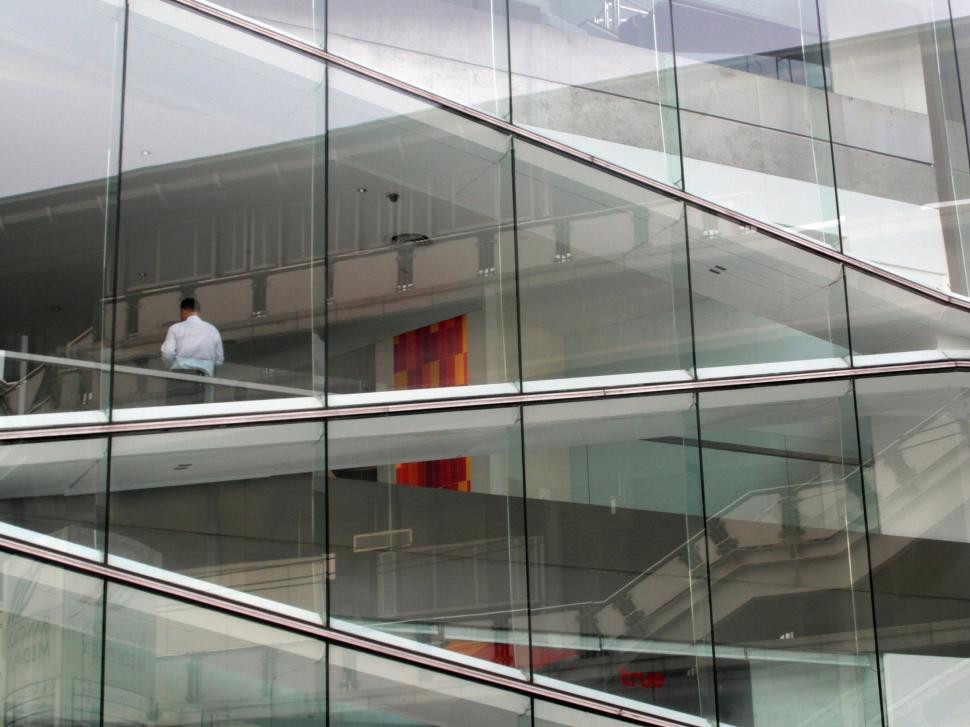 Free Image of Office Worker in the Window 