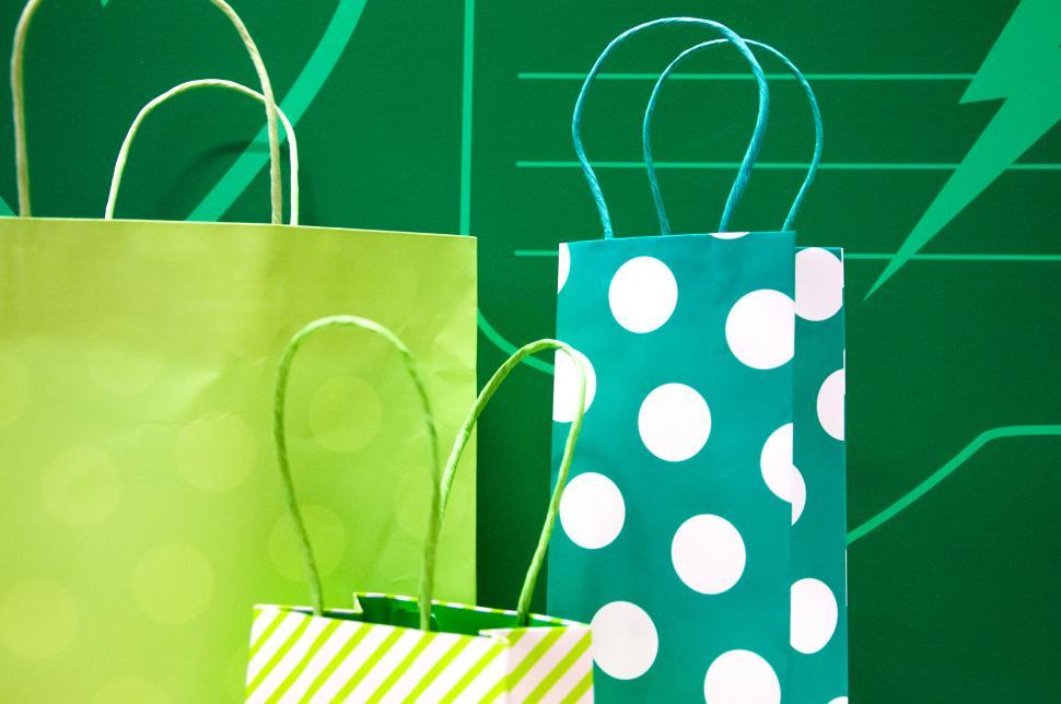 gift bags green