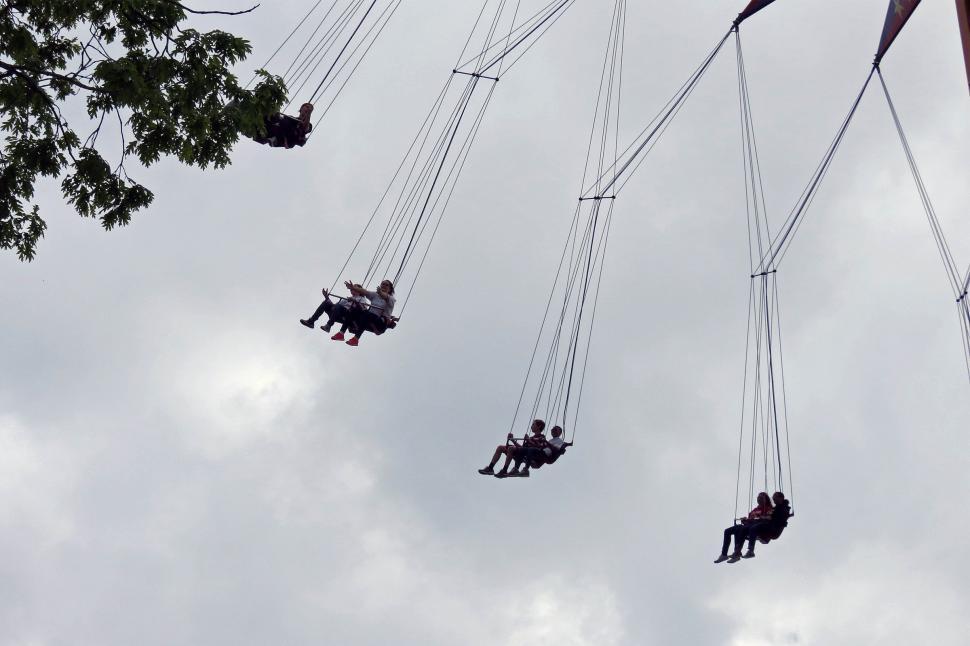 Get Free Stock Photos Of People Riding On Swing Ride At Fair