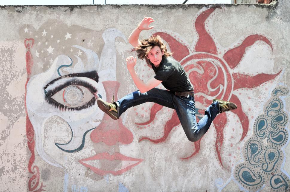 Free Image of Man jumps 