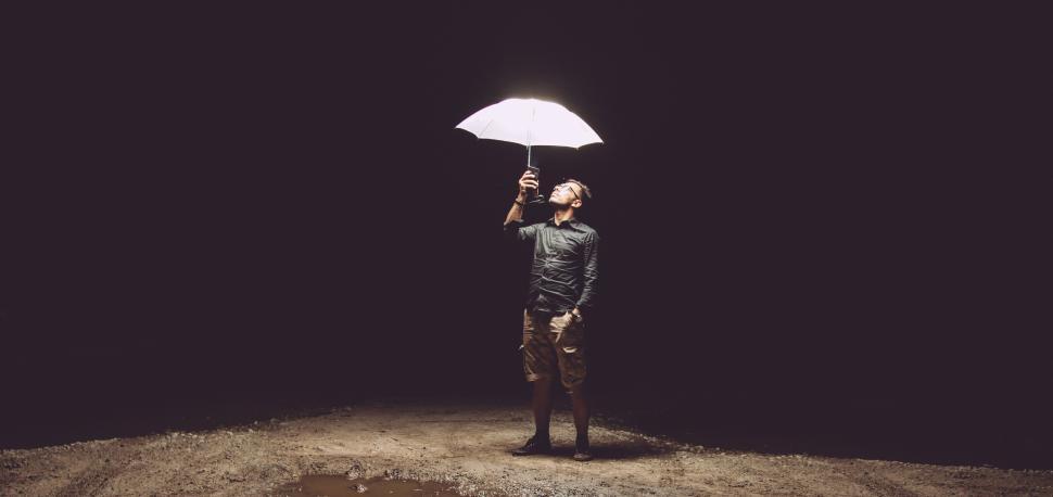 Free Stock Photo of Man with umbrella | Download Free Images and Free