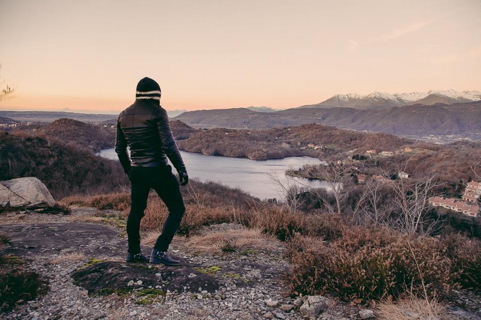 Free Image of A hiker on the mountain 