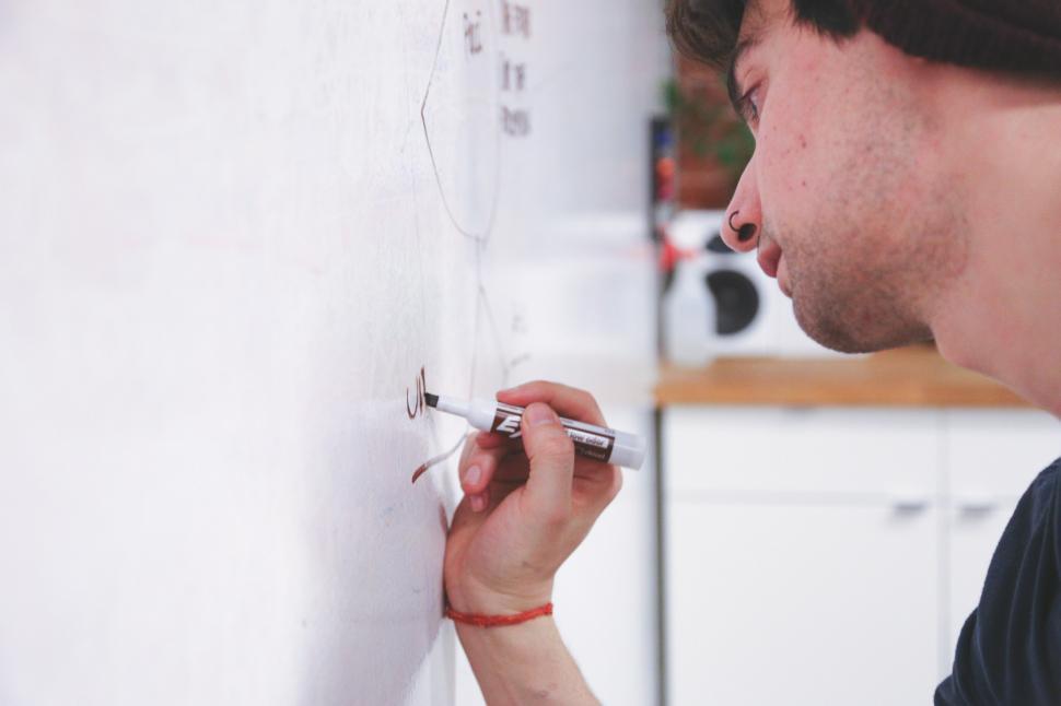 Free Image of Whiteboard writing 