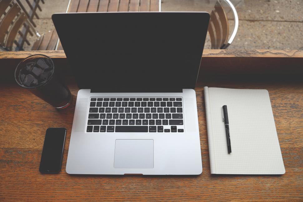 Free Image of Work setup with graph pad 