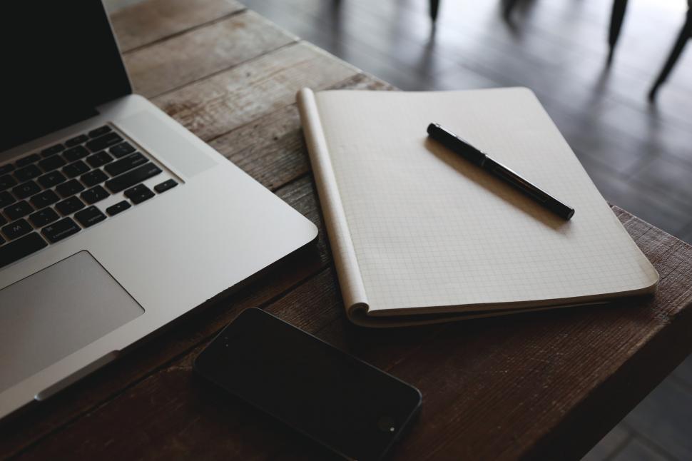 Free Image of Focus on the notebook 