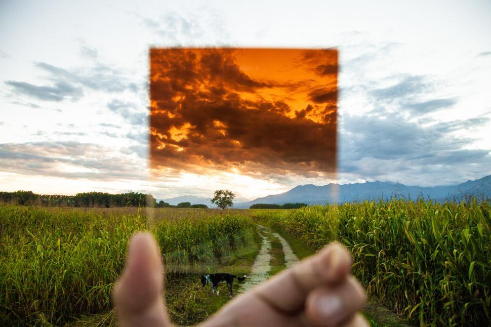 Free Image of Pastel sky and grey clouds through Natural Density ND filter 