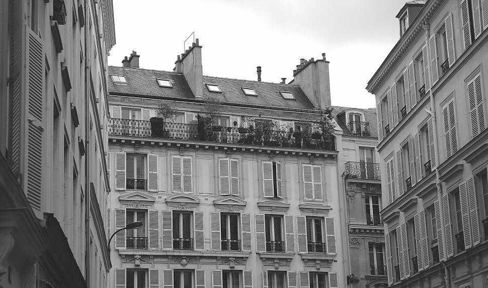 Free Image of City Street in Black and White 