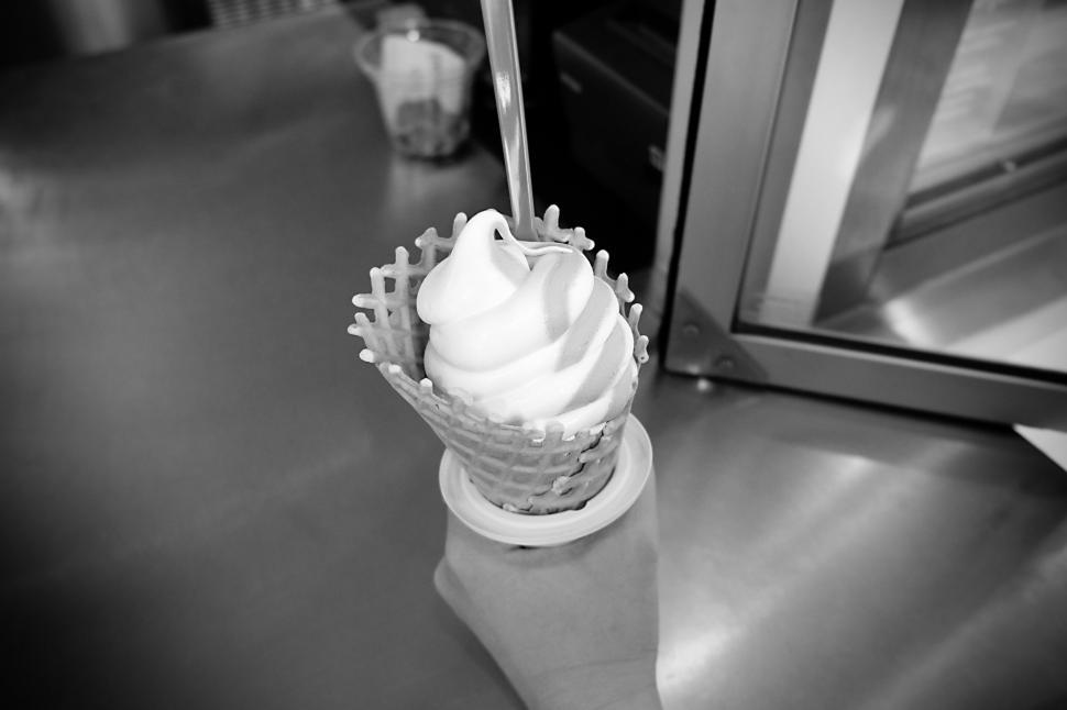 Free Image of Ice Cream Sundae on Counter 