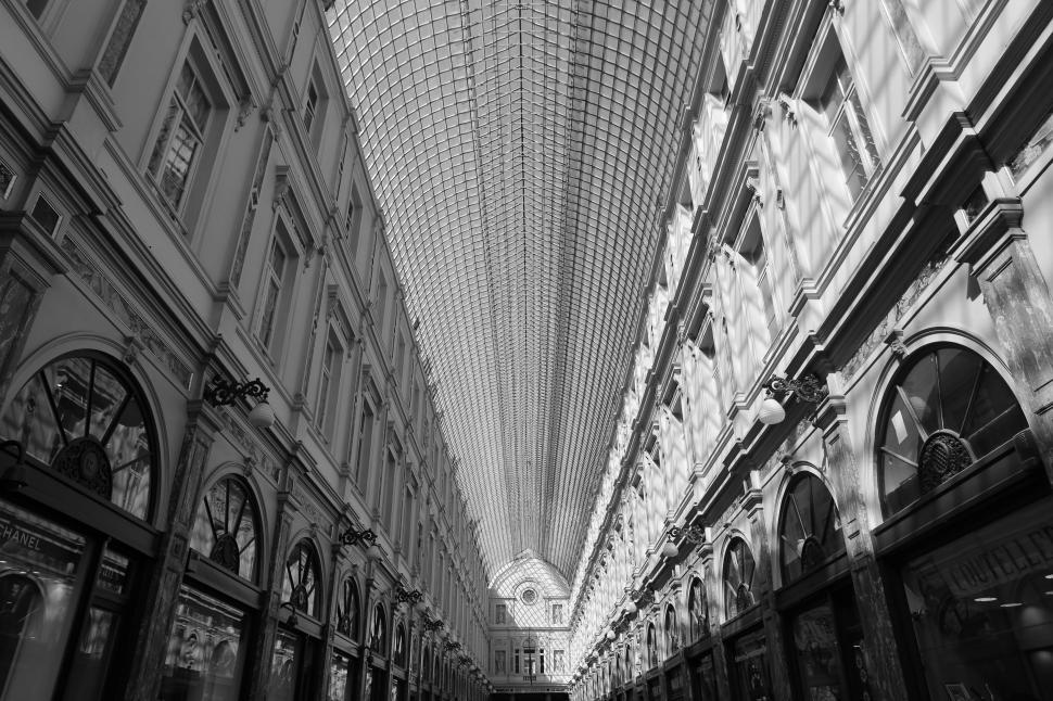 Free Image of Tall Building in Black and White 