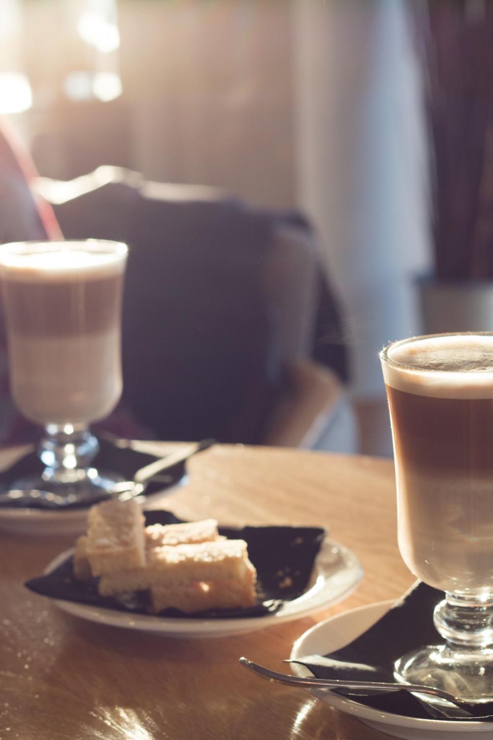 Free Image of Couple of Drinks on Wooden Table 
