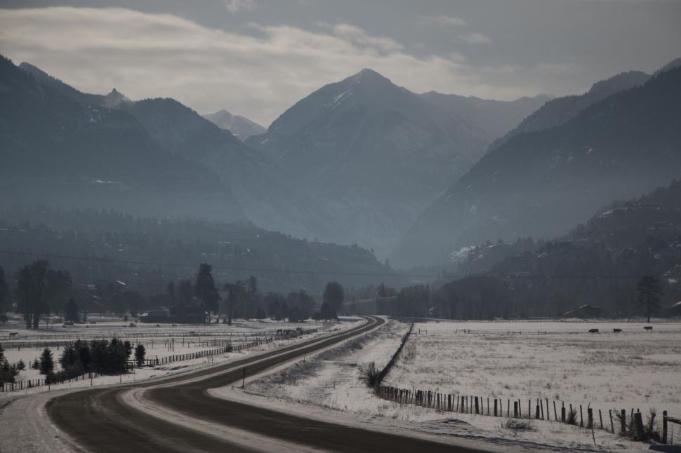 Free Image of Scenic Road in Mountain Range 
