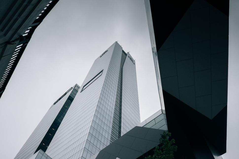 Free Image of Tall Building in Black and White 