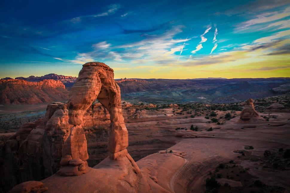 Free Image of Large Rock Formation in Desert 