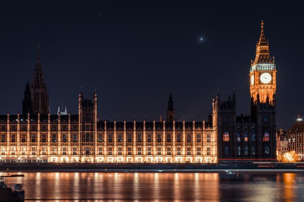 Free Image of The Big Ben Clock Tower Dominating the City of London 