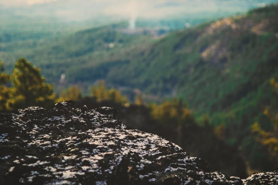 Free Image of Blurry Photo of a Mountain Range 