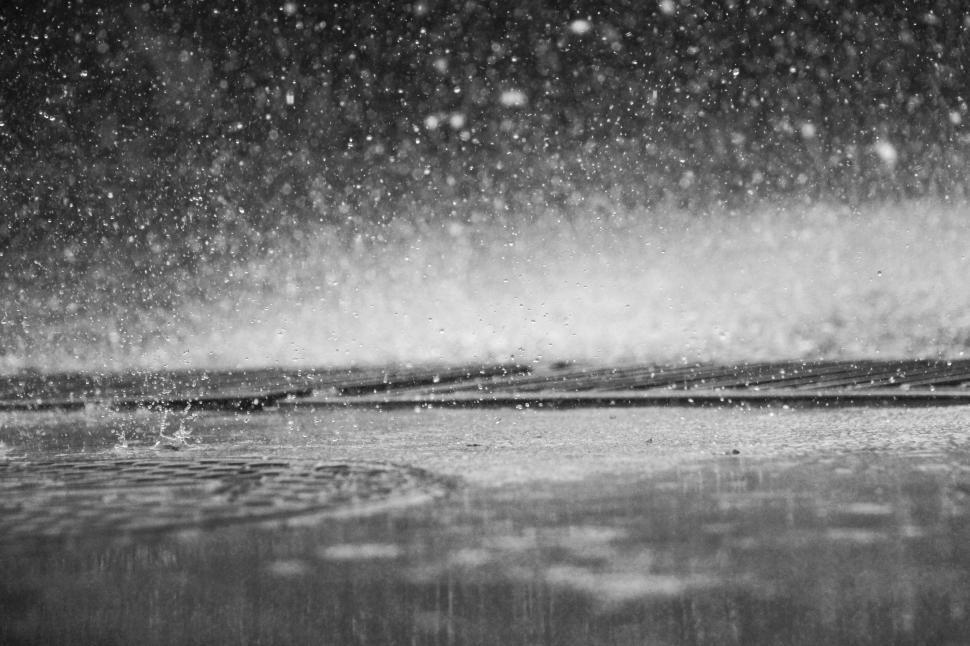 Free Image of Person Holding Umbrella in Black and White 