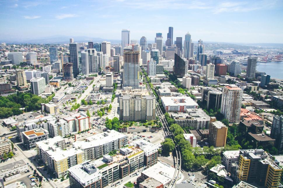 Free Image of Aerial View of City With Tall Buildings 