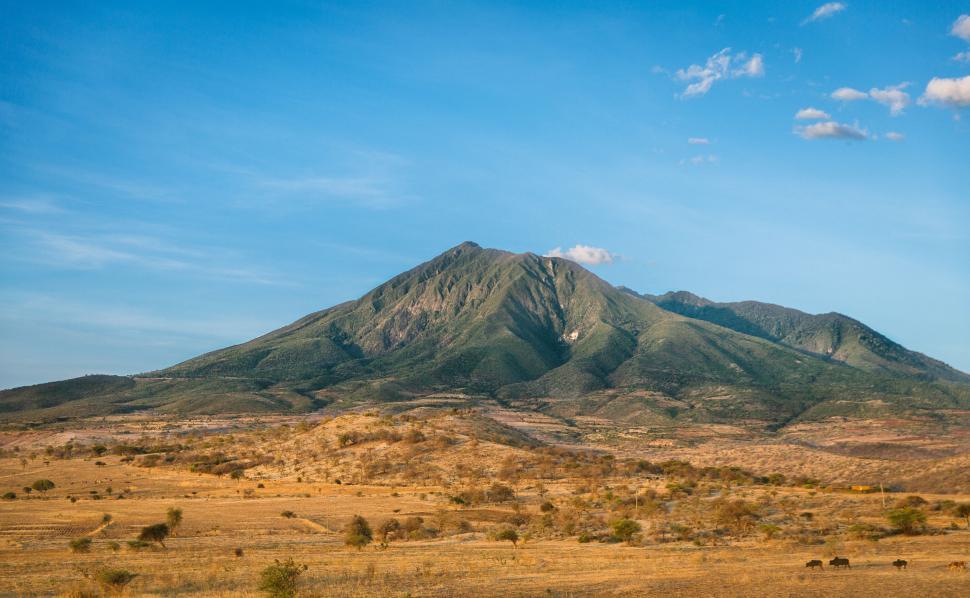 Free Image of Mountain Rising in Desert Landscape 