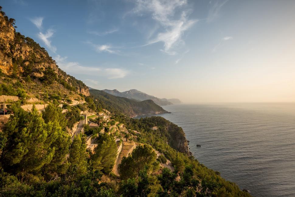 Free Image of Majestic Ocean and Mountain View 