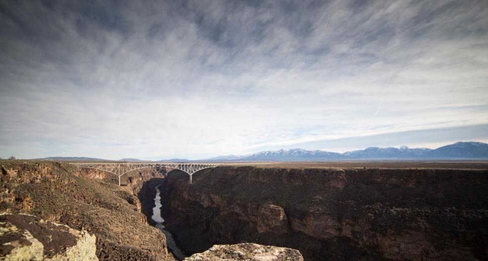 Free Stock Photo of Bridge Over a Canyon With River | Download Free ...