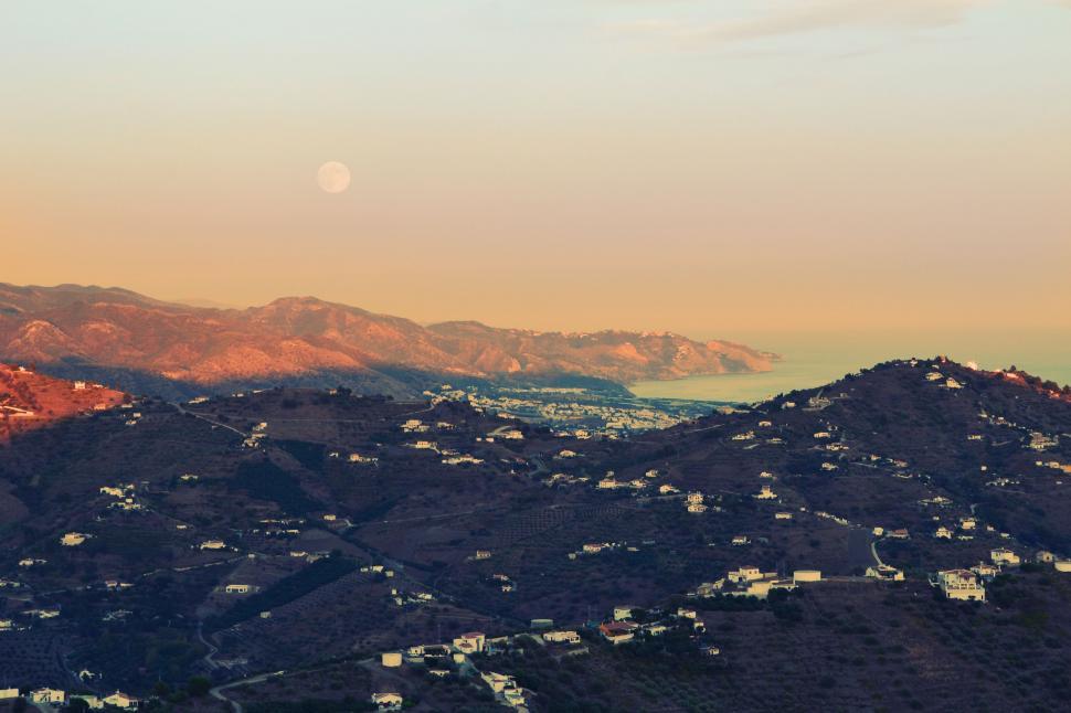 Free Image of City View From Mountain Range 