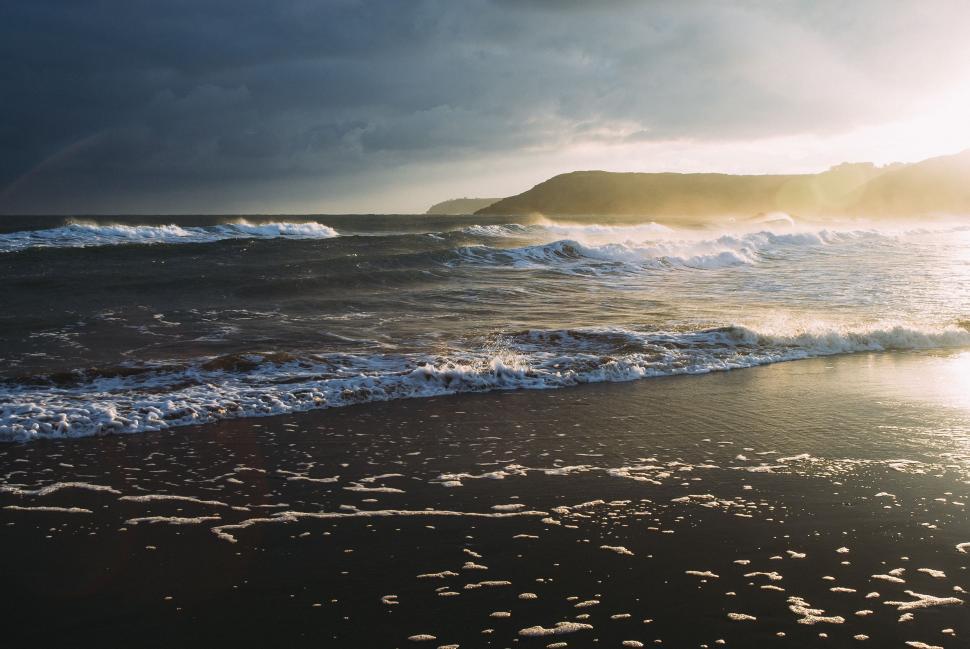 Free Stock Photo of Sun Shines Through Clouds Over Ocean | Download ...