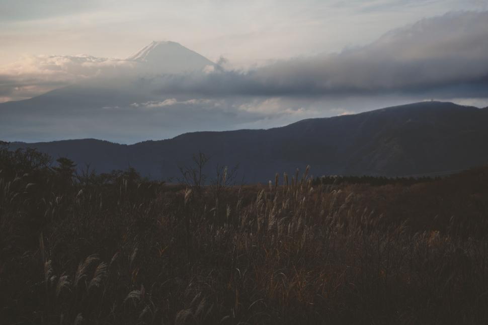 Free Image of Majestic Black and White Mountain Range 
