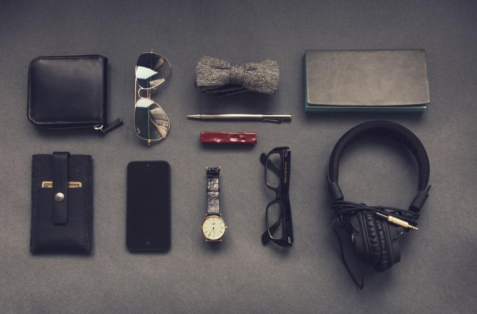 Free Image of Various Items Laid Out on a Table 